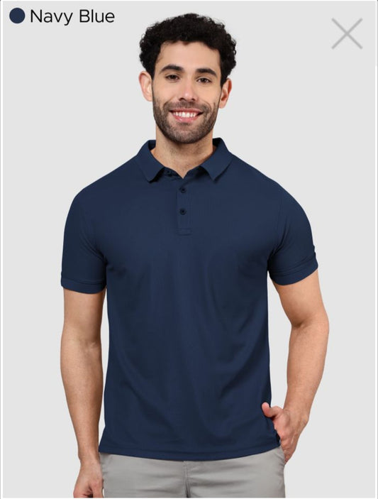 Men's Casual Polo Collar Half T-Shirt