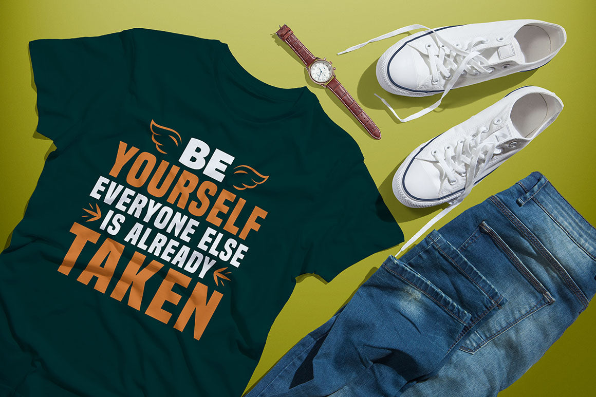 Printed T-shirt for men 100% Cotton half sleeve t-shirt (Be yourself)