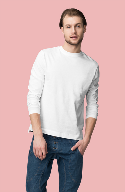 Men's Round neck Cotton T-Shirt ( Full Sleeve Regular Fit )