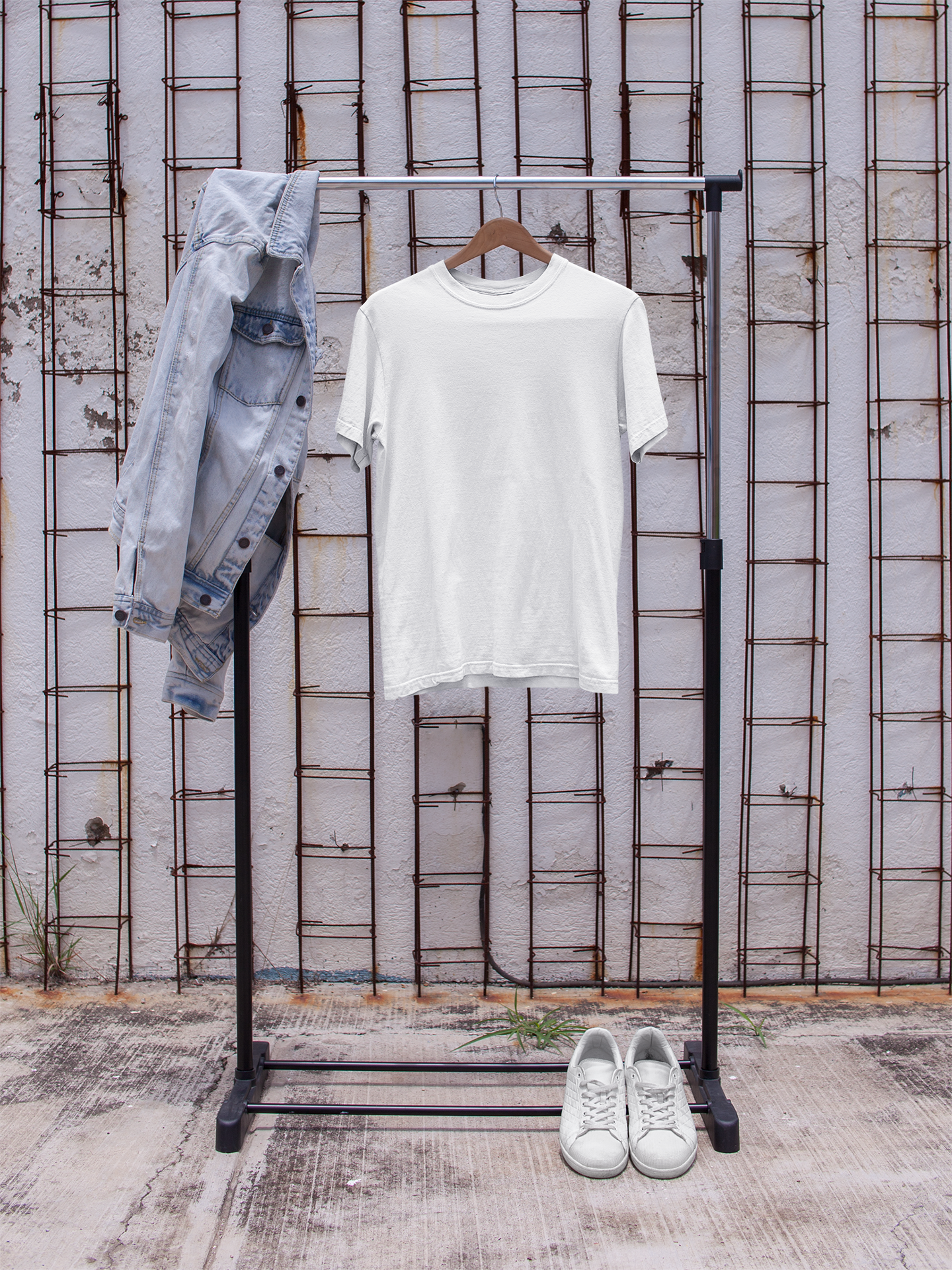Men's Round neck Cotton T-Shirt (White)
